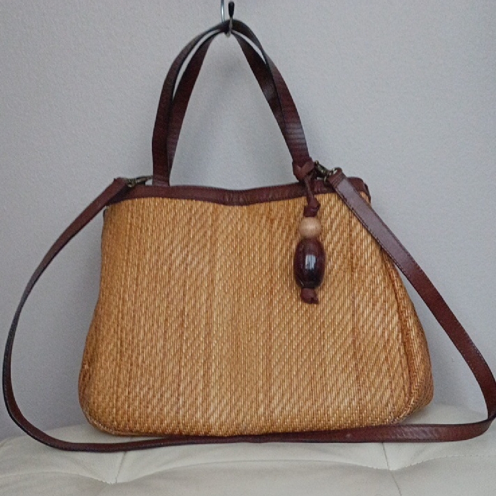 Talbots Tan and Brown Crossbody Bag